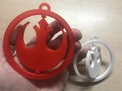 Rebel Logo Star Wars Spinner Christmas Ornament