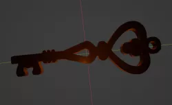 Steampunk Heart Key