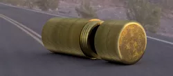 Threaded container with non-slip surface