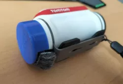 TomTom Bandit lensecap with recess for mic muffler