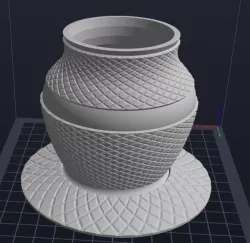 Wide base vase
