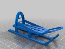 Wooden Snow Dog Sled (Textured)