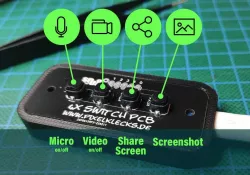 4 button USB HID keyboard - videoconference tool (Teams, Skype, Jitsi...)
