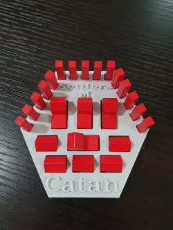 STL file Catan compatible player tray, game piece holder