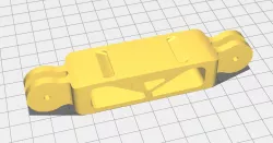 Double 2-finger section for Raspberry Pi CAM Mount with integrated cable management