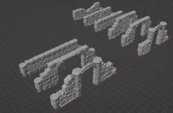 DungeonSticks: Starlink stone walls with tileable wall segments