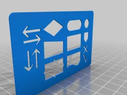 Easy flowchart Stencil, creditcard format 