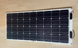 Estructural frame system for 100W flex solar panel