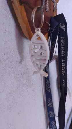 fish jesus key ring