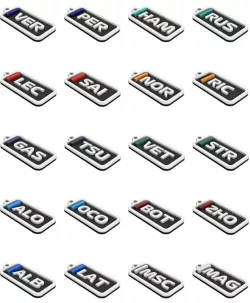 Formula 1 2022 Driver Tag Keychain