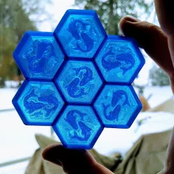 Honeycomb Chocolate Mould - Fish Decal