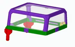 Improved Hinged Voron V0.1 Top-hat with LED holders 