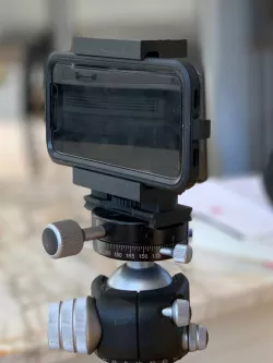 iPhone in a case ARCA mount 