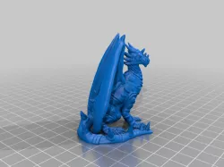 Jeweled Dragon Remix - Tabletop Miniature (FDM friendly)