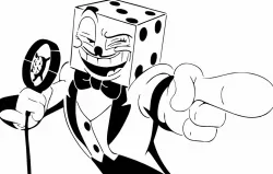 King Dice stencil