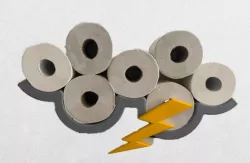 Lightning bolt for Toilet paper clouds
