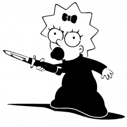 Maggie Simpson stencil 2