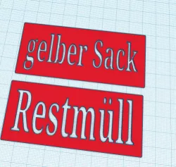 Mülleimer-Schild - Restmüll & gelber Sack