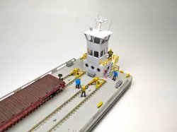 N Scale Railcar Float/Barge Pilot House