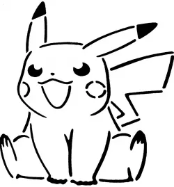 Pikachu stencil 10