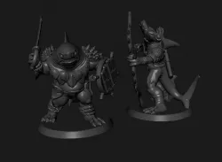 Sharkmen Dnd Minis