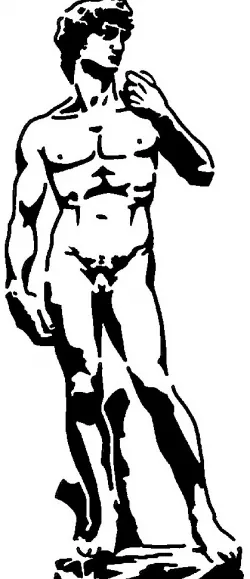Statue of David stencil