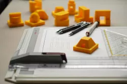 Technical drawings with 3D-Printed forms