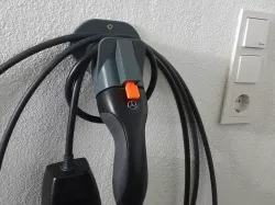 Type 2 charging plug wall holder
