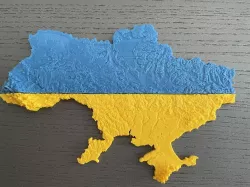 Ukraine topographic map (relief)