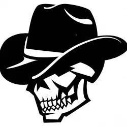 2D Skull with hat
