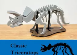[3Dino Puzzle] Classic Style Triceratops