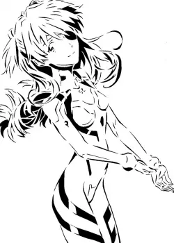 Asuka Shikinami Langley stencil 3