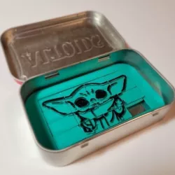 Baby Yoda 15 Puzzle for Altoids Box