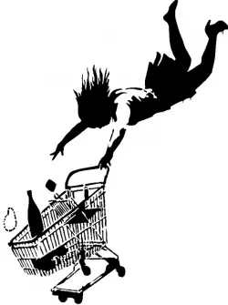 Banksy Shop Till you drop stencil