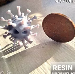 COVID - 19 VIRUS HALLOWEEN DECO CORONAVIRUS RESIN 3D PRINTABLE