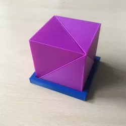Cube in 3 pyramids