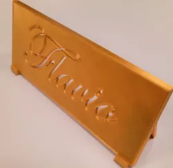 Desk name plate. Simple