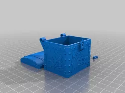Dice Treasure Chest w/ D20 Key