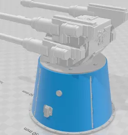 DIY - Heavy AA Turret and base - WH40k