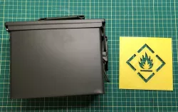 Flammable Contents Logo Stencil