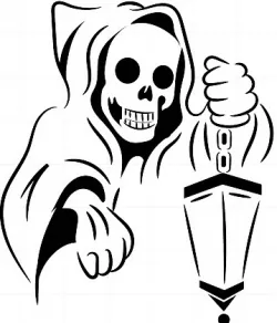 Grim Reaper stencil 25