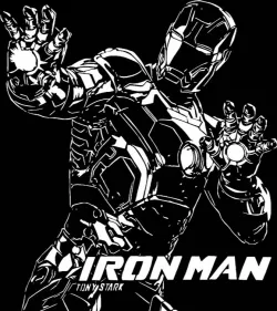 Iron Man stencil 8