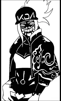 KDA Akali stencil