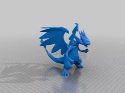 Low Poly Mega Charizard X
