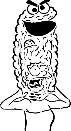 Marge Simpson stencil 2