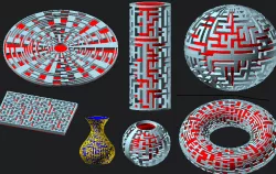 Maze_Map - Put your maze or pattern on a variety of 3d shapes.  See how it is done.