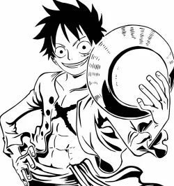 Monkey D. Luffy stencil 5