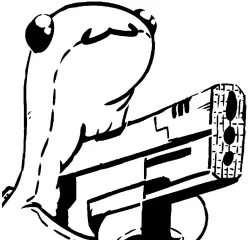 Nessie Gun stencil