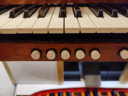 Pipe Organ Console: Piston caps for momentary switches