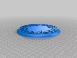 Round electrical box plate with filagree 
